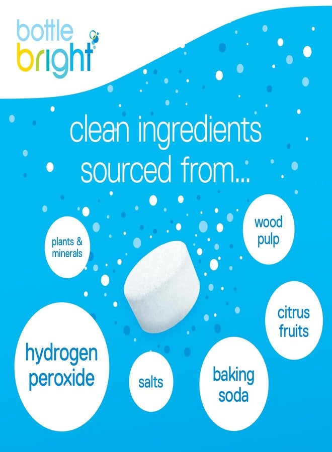 أقراص تنظيف الزجاجات Bottle Bright (36 قرصًا) - معتمدة من وكالة حماية البيئة الأمريكية (EPA) كخيار آمن، لتنظيف زجاجات المياه المصنوعة من الفولاذ المقاوم للصدأ، والترمس، والأكواب، والزجاجات المعزولة، والزجاجات البلاستيكية، والزجاجات القابلة لإعادة الاستخدام - أقراص تنظيف الزجاجات Bottle Bright سهلة وآمنة الاستخدام - Image 2